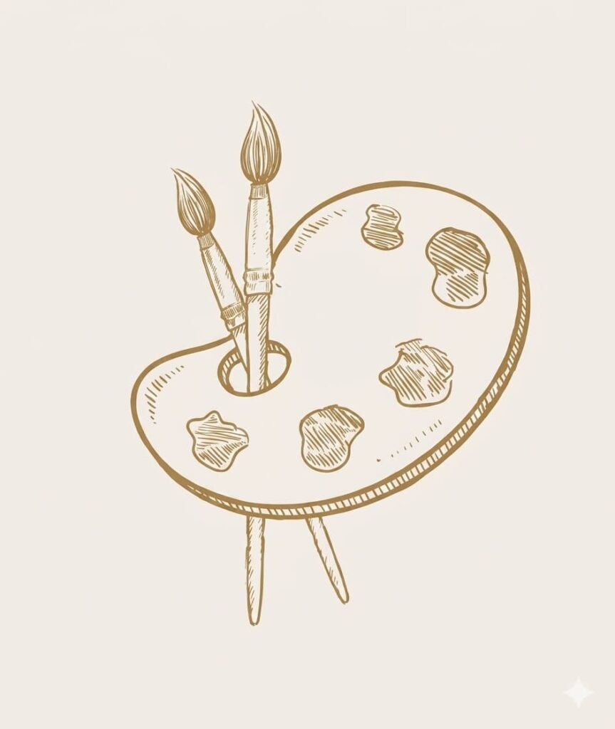 ilustracion-lineal-pincel-paleta