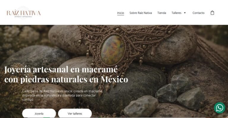 captura-de-pantalla-diseño-web-joyeria-inicio-Portafolio de Diseño web